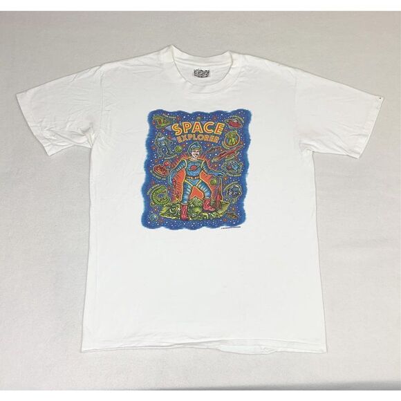 Vintage 1999 Space Explorer T-Shirt XL Wildwood Single Stitch - Picture 2 of 12